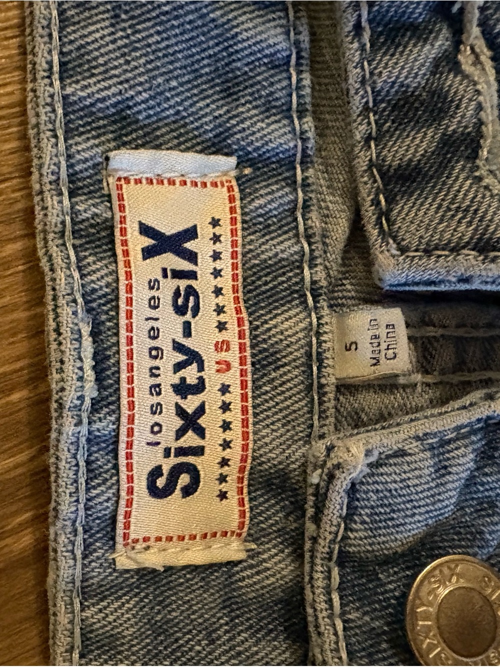 (SiXty-six) Light Blue Denim Jean Shorts - Women